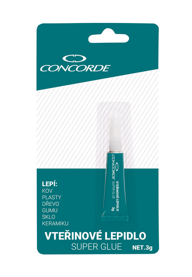 Vteřinové lepidlo CONCORDE, 3g, blistr - (A65452 - CH1D)